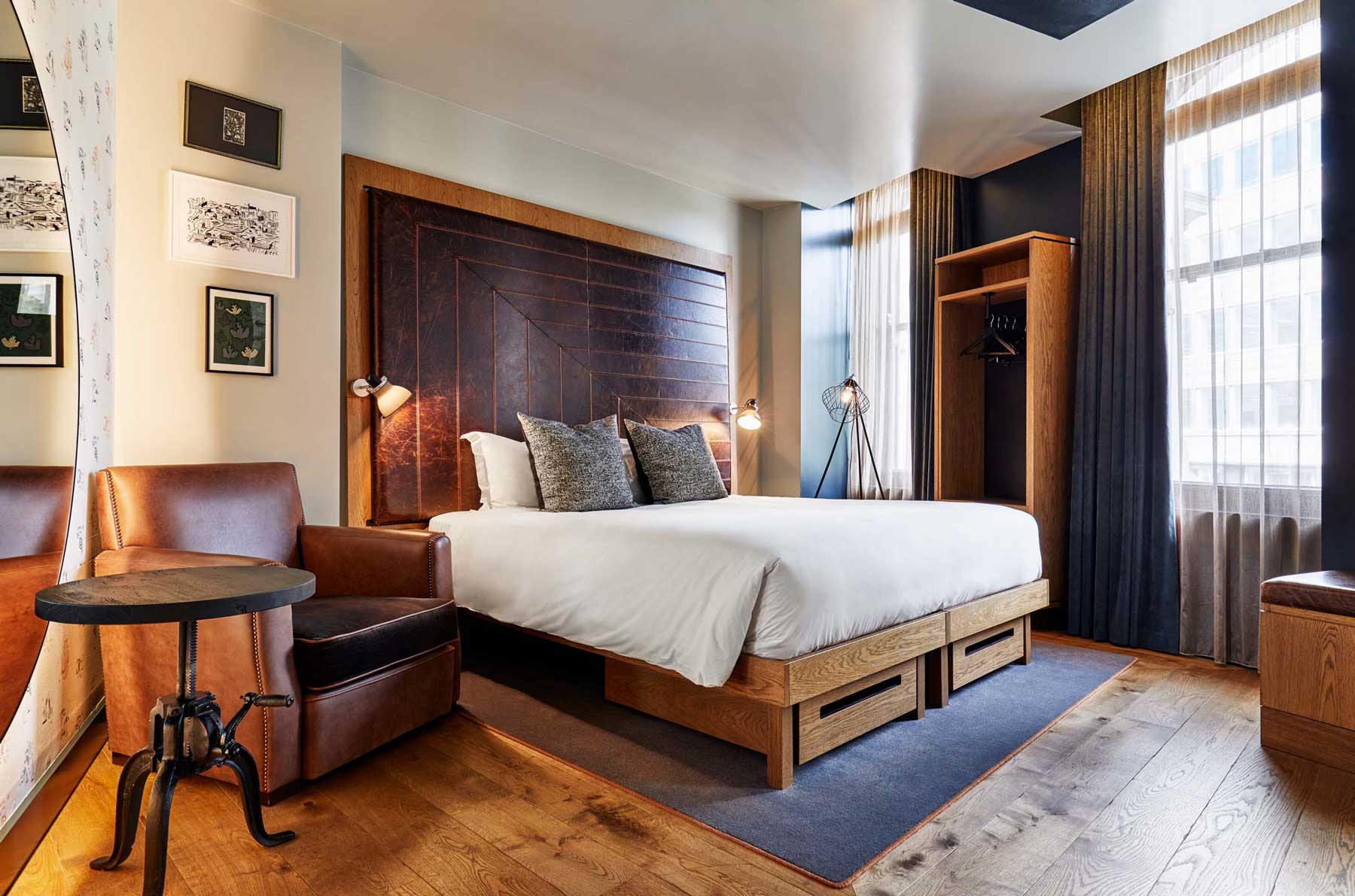 Roomy bedroom